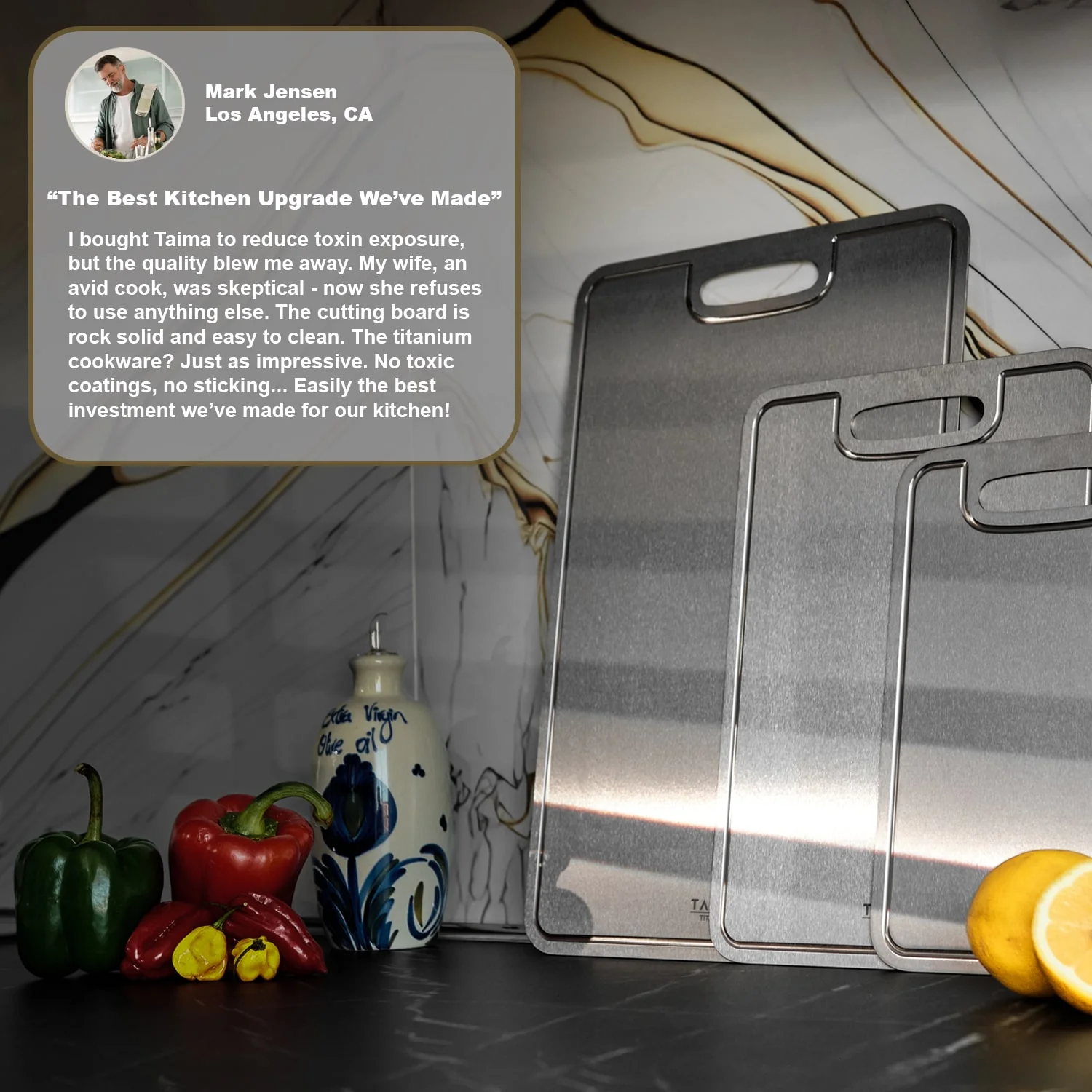 Certified Taima® Pure Titanium Cutting Board - V2 Updated Design - Image 6
