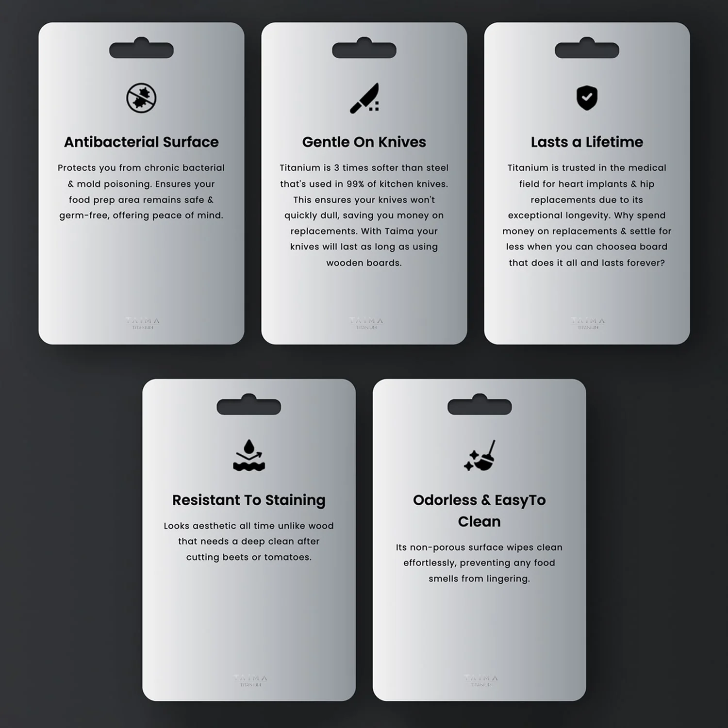 Original Taima™ 100% Pure Titanium Cutting Board + Mat + 5 Exclusive Guides - Image 10