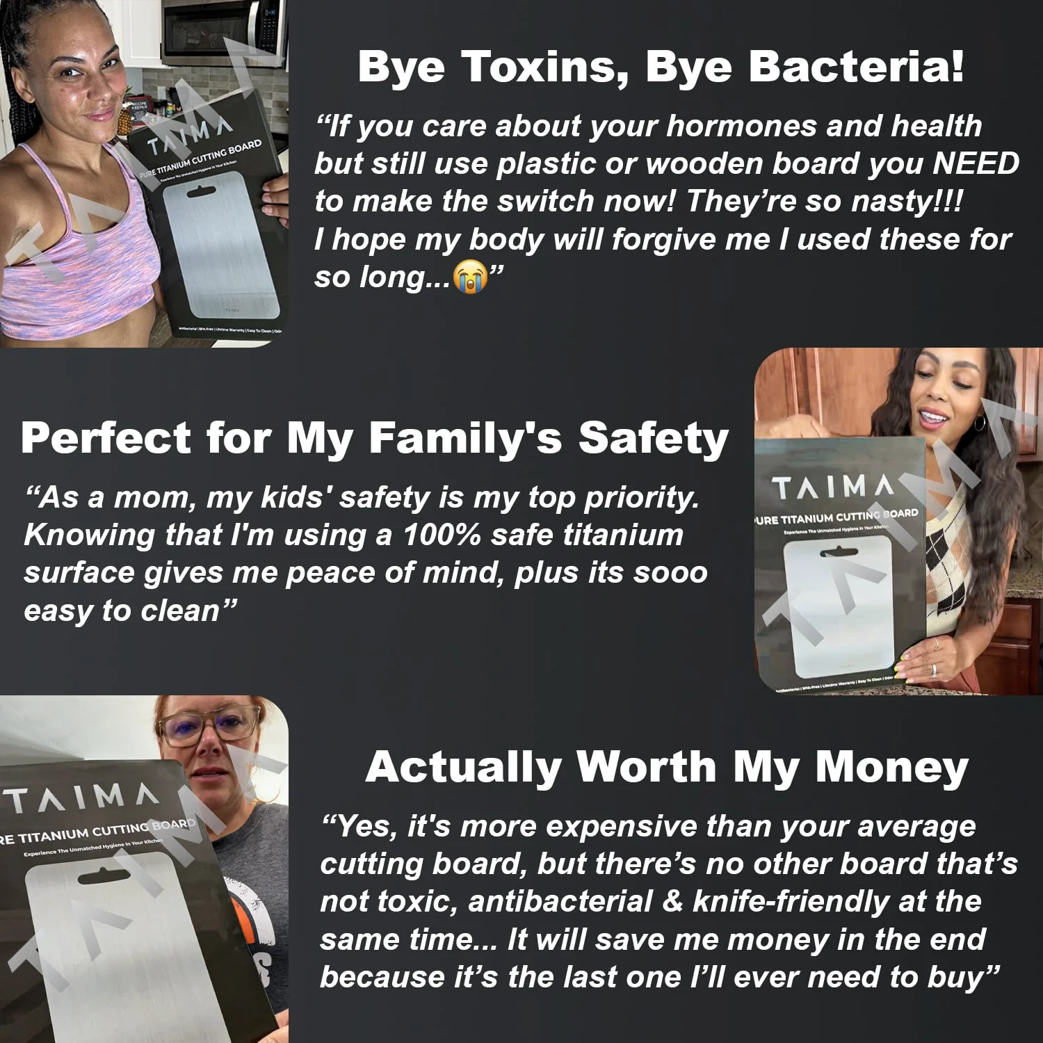 Original Taima™ 100% Pure Titanium Cutting Board + Mat + 5 Exclusive Guides - Image 3