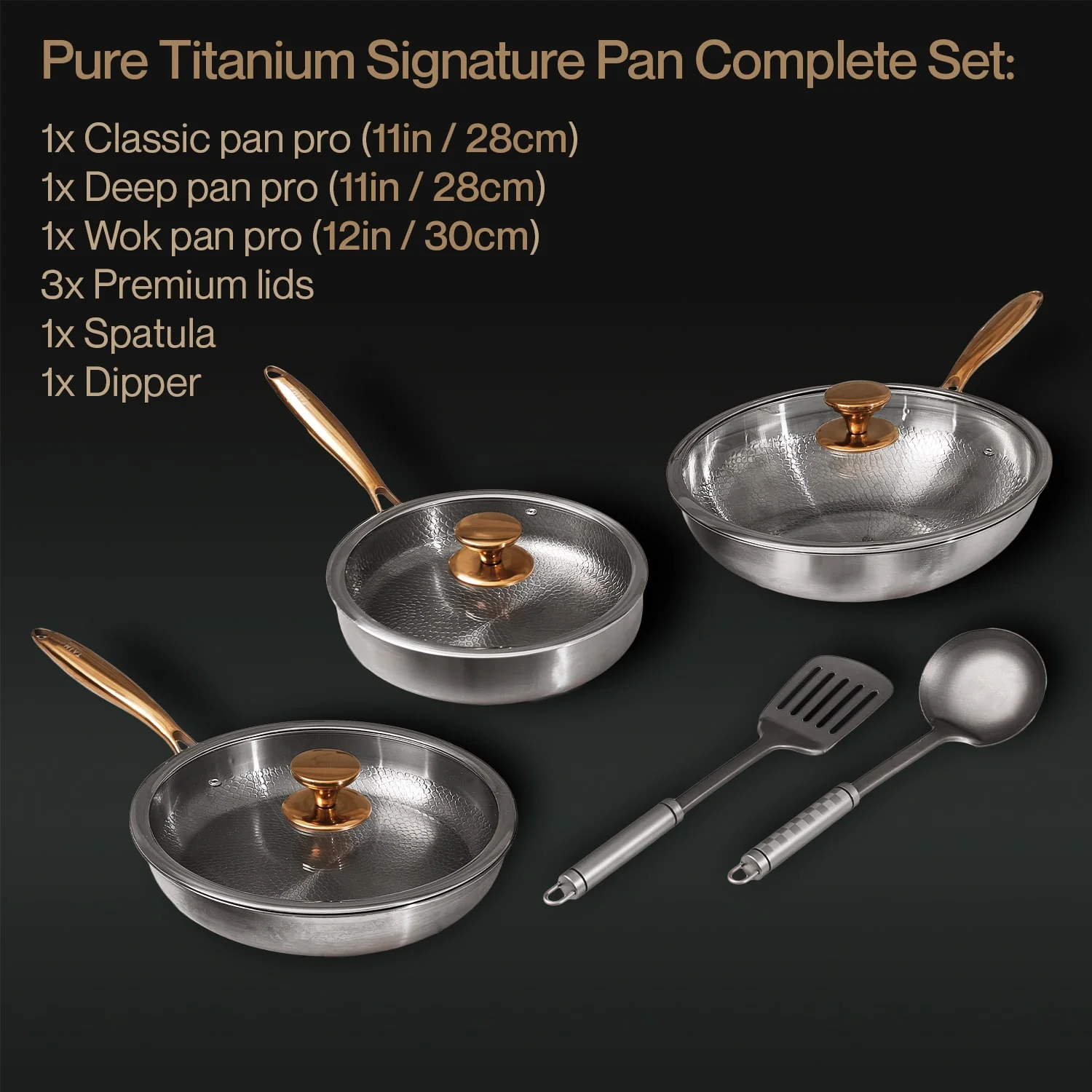 Pure Titanium Signature Pan Complete Set (8 Piece) - Image 2