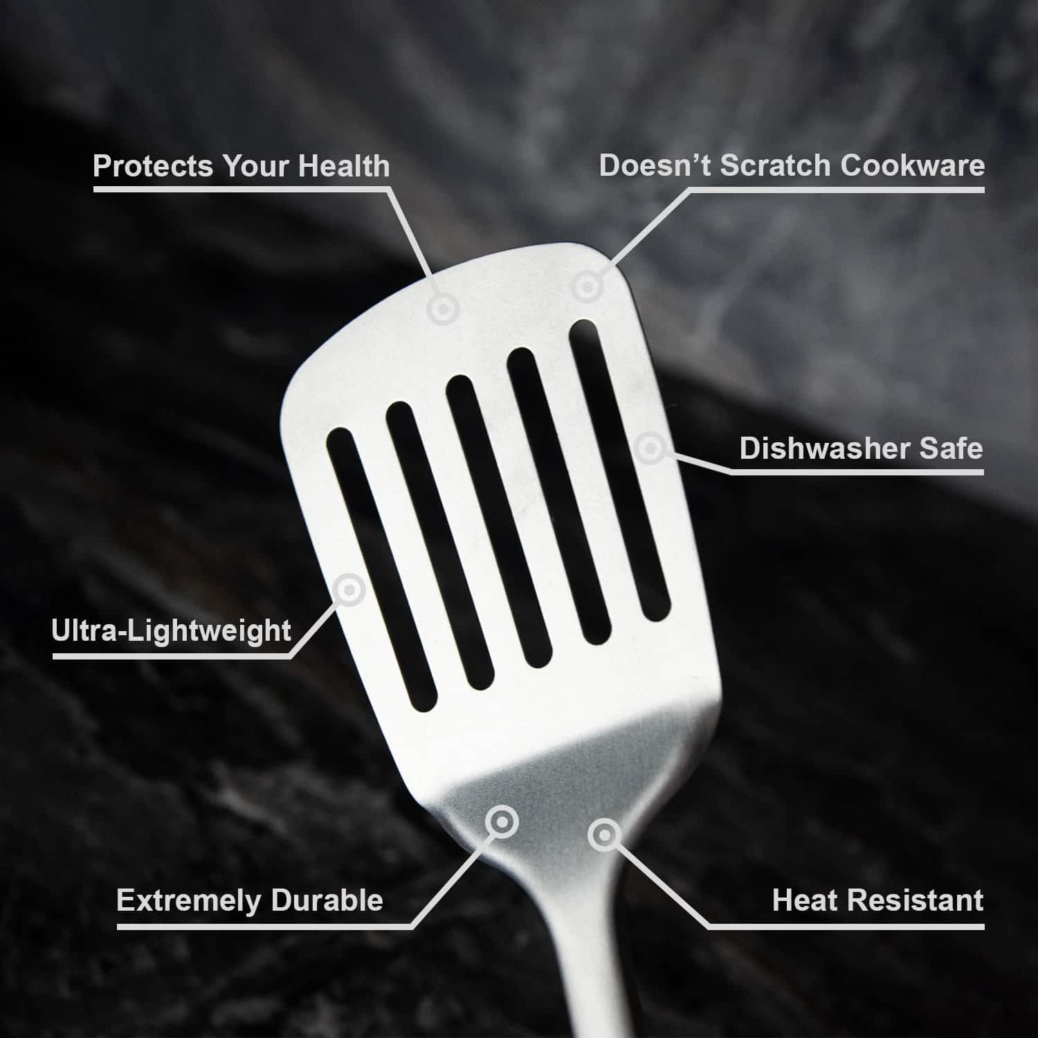 Taima® 100% Pure Titanium Spatula / Utensils. - Image 3